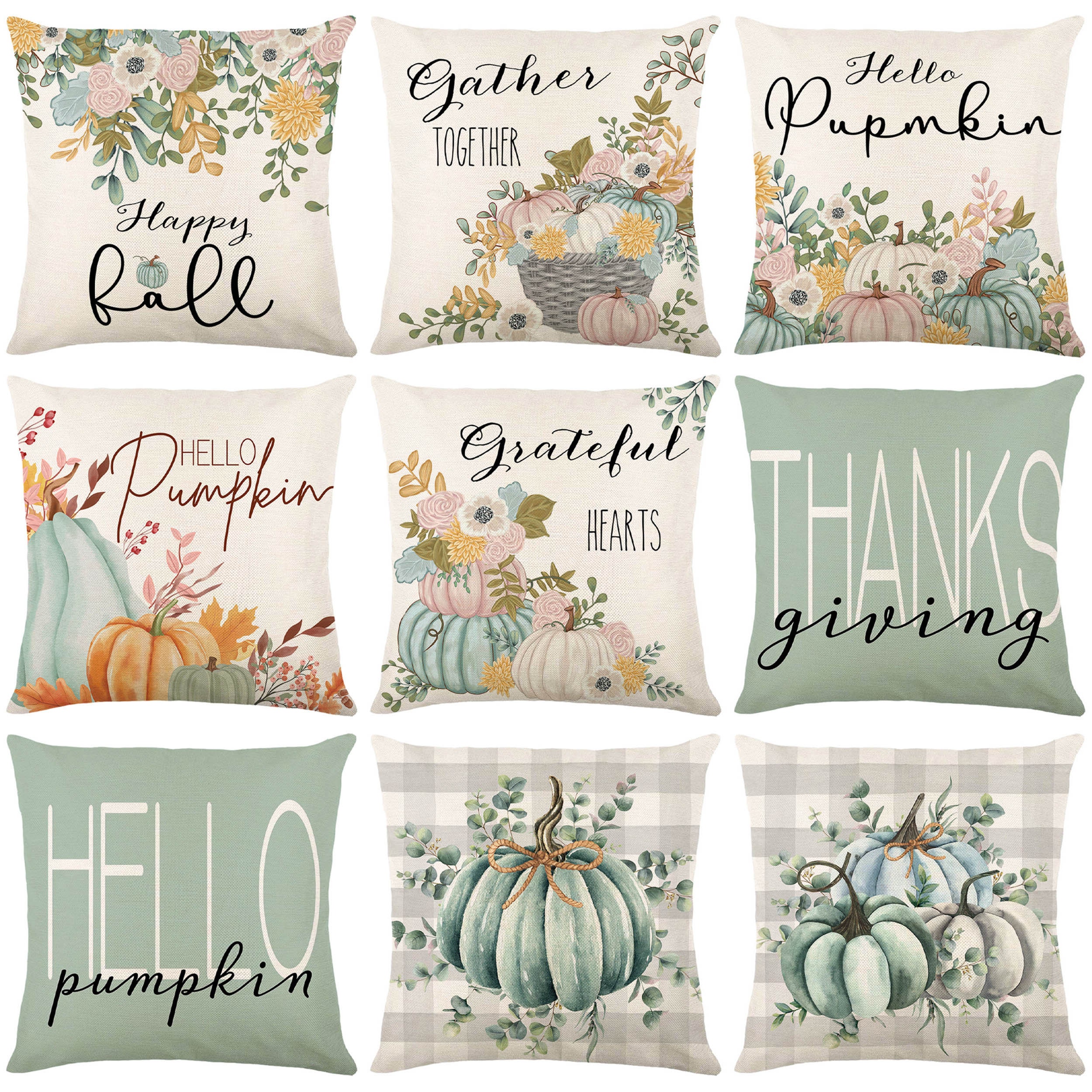 Fall Pillow Set # 2  3 Pillow Covers – ONE AFFIRMATION