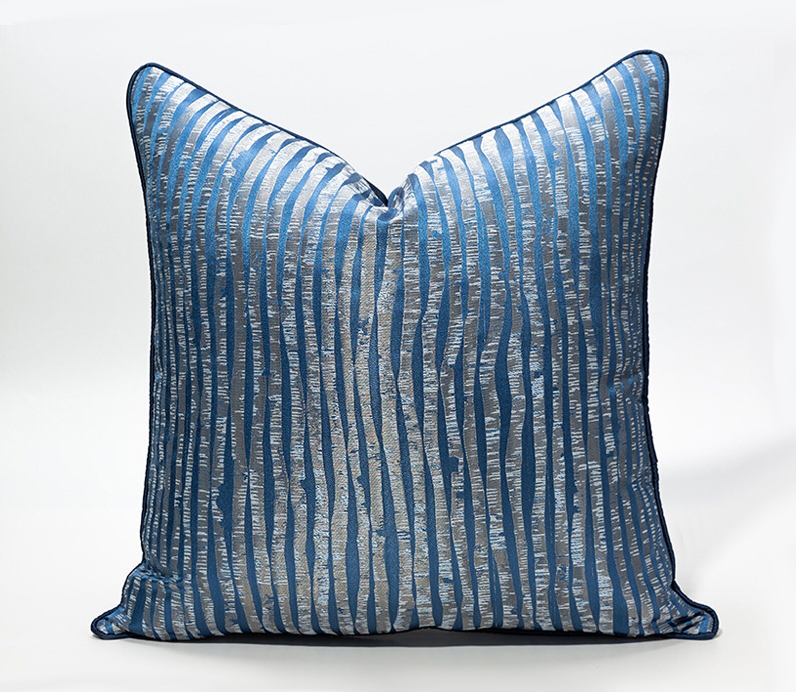 Stripe Jacquard pillow cover 12 x 2018 x 1820 x 20Dark blue Etsy