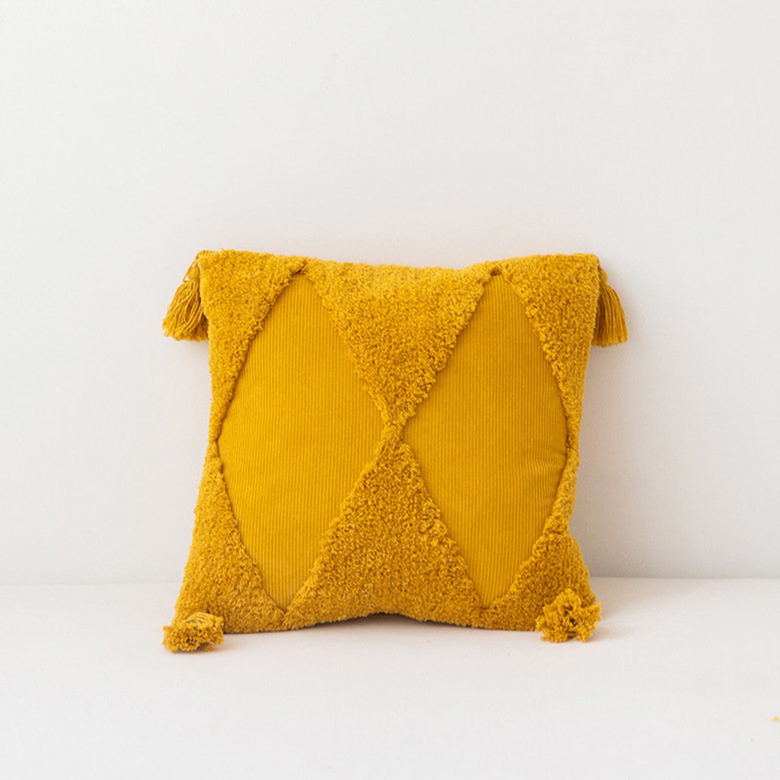 Rhombus Tufted Pillow Cover 18 X 18throw Pillow Casessquare Etsy