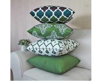 iStyleMode Pack Of 2 Outdoor Garden Filled Cushion Covers Waterproof Teal 18 X 18 Breathable Fabric 45cm x 45cm