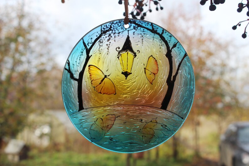 Ornament and Suncatcher Colourful Garden Suncatcher Window Etsy