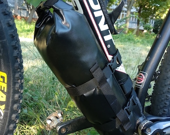 Waterproof bike bag under the frame | bicycle travel accessories | bike frame bag | bike tube bag | cycling gift
