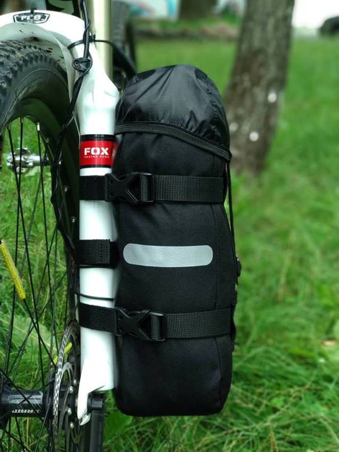 Sacoche de fourche avec support Bikepacking étanche 3,5L Green