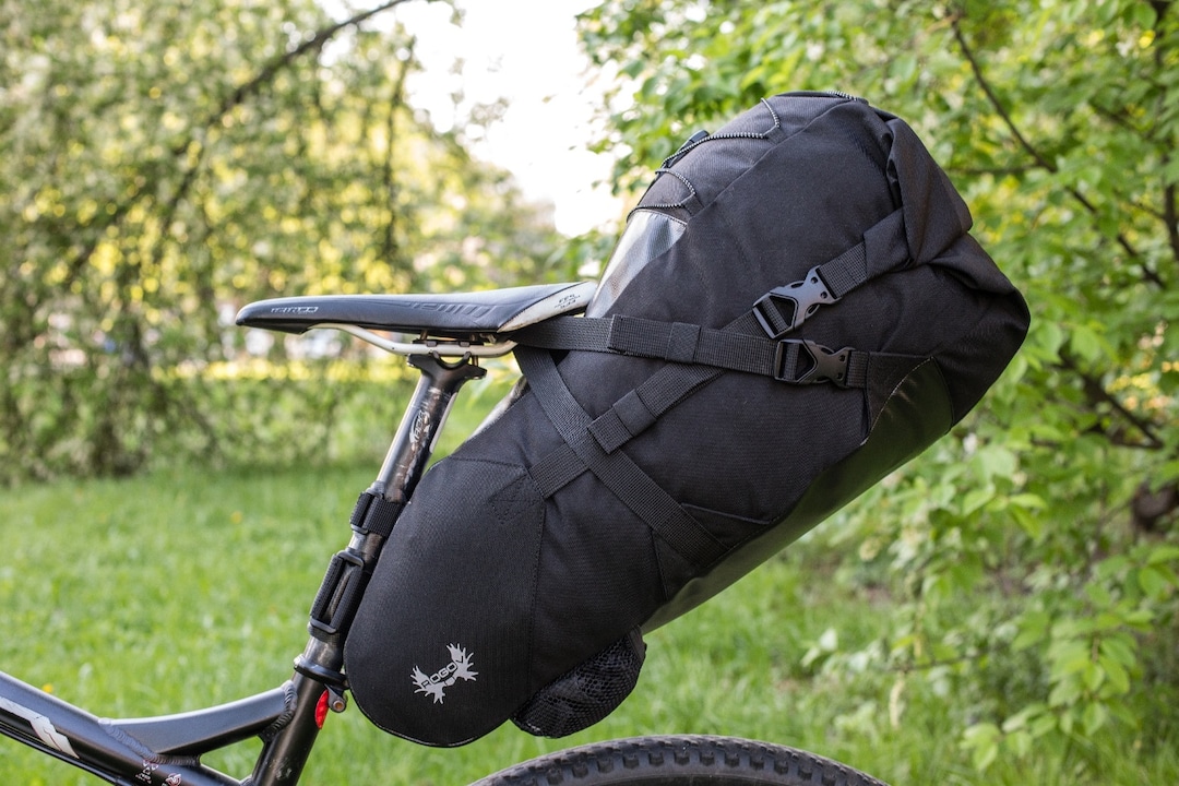 Waterproof Bike Saddle Bag 26L: Bikepacking Travel Bag, Backpack