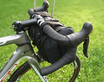 Bike handlebar harness system | dry bag 12L | Waterproof| Bicycle travel accessories | Bikepacking | Bike gear bag | Cycling gift