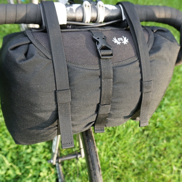 Waterdichte Bikepacking-stuurtas: droge tas van 12 l met harnassysteem