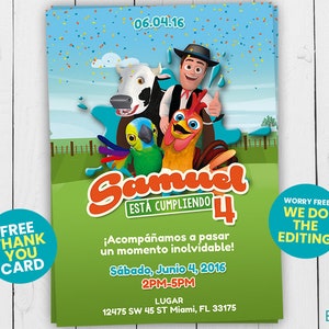 Convite de aniversário La Granja de Zenon, Granja de Zenon Invitacion, Granja de Zenon, Convite de aniversário, para impressão, digital, impressão