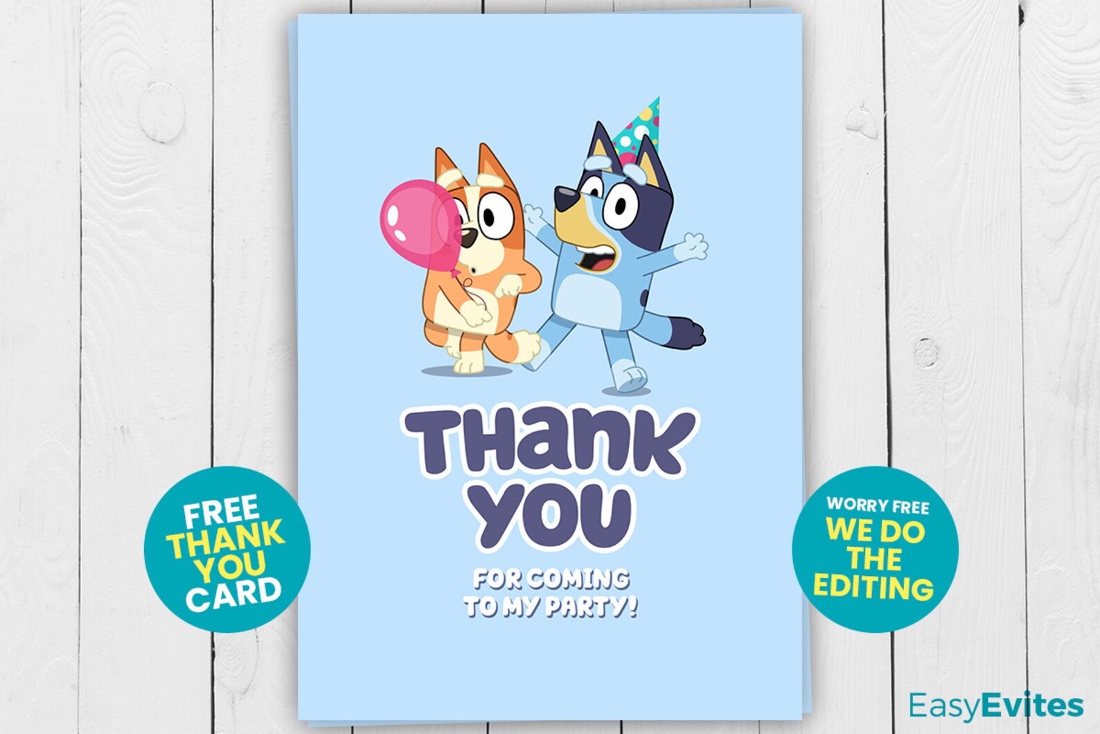 Bluey Birthday Party Invitation Bluey Bingo Party Invite Etsy UK