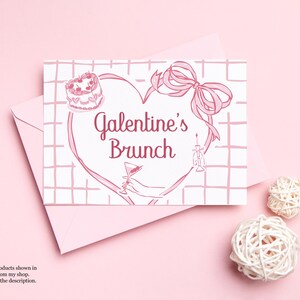 Galentine's Day clipart bundle featuring 280+ feminine Valentine-themed illustrations in PNG, SVG, EPS, and AI formats, perfect for party invitations and social media designs.