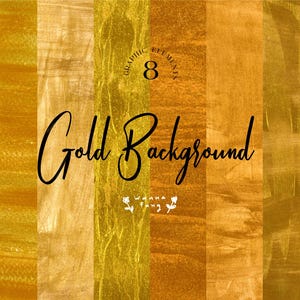 Watercolor Gold Digital Paper, Gold gradients, gold foil, backgrounds, Metallic Golden Background Textures, Instant Download