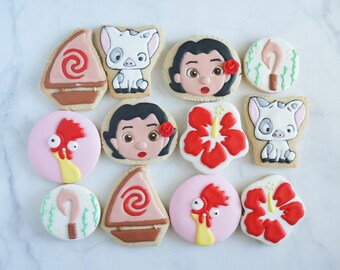 Baby Moana Cookies Etsy Baby Moana Cookies Etsy
