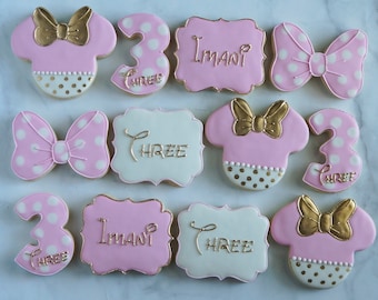 Bows Themed   birthday cookies 1 dozen (12)