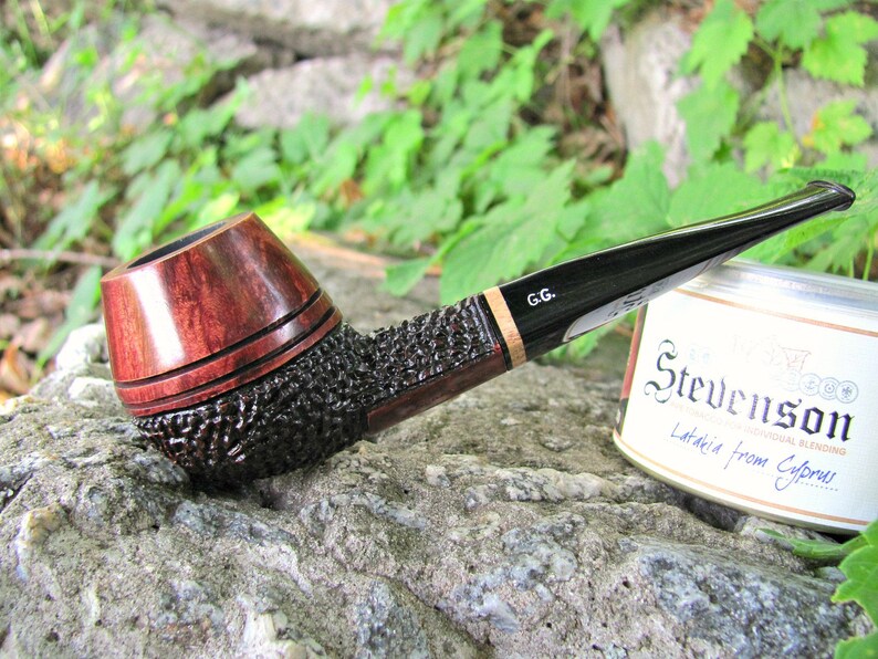 Bulldog Briar Pipe Rustic Briar Tobacco Pipe Briar Smoking Pipe
