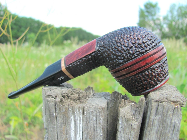 Bulldog Briar Pipe Rustic Briar Tobacco Pipe Briar Smoking Pipe