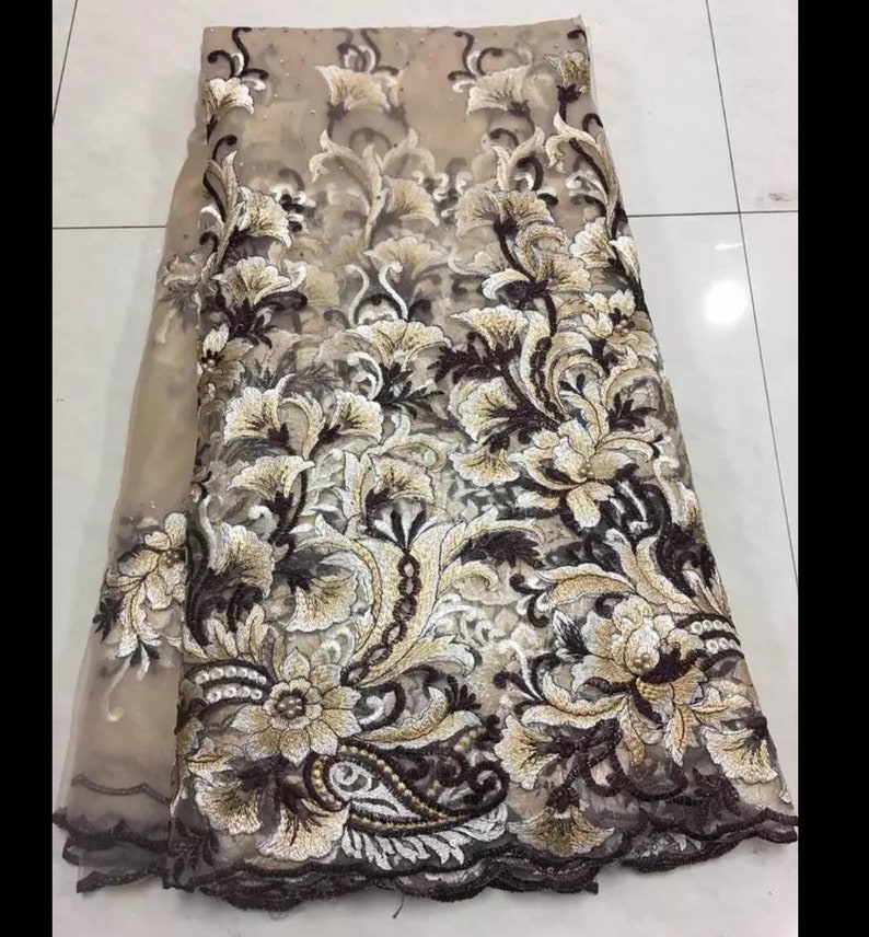 2019 Latest African Lace Fabric Pink Tulle Lace Fabric With Beads High Quality African Nigerian Wedding Fabric FREE DELIVERY