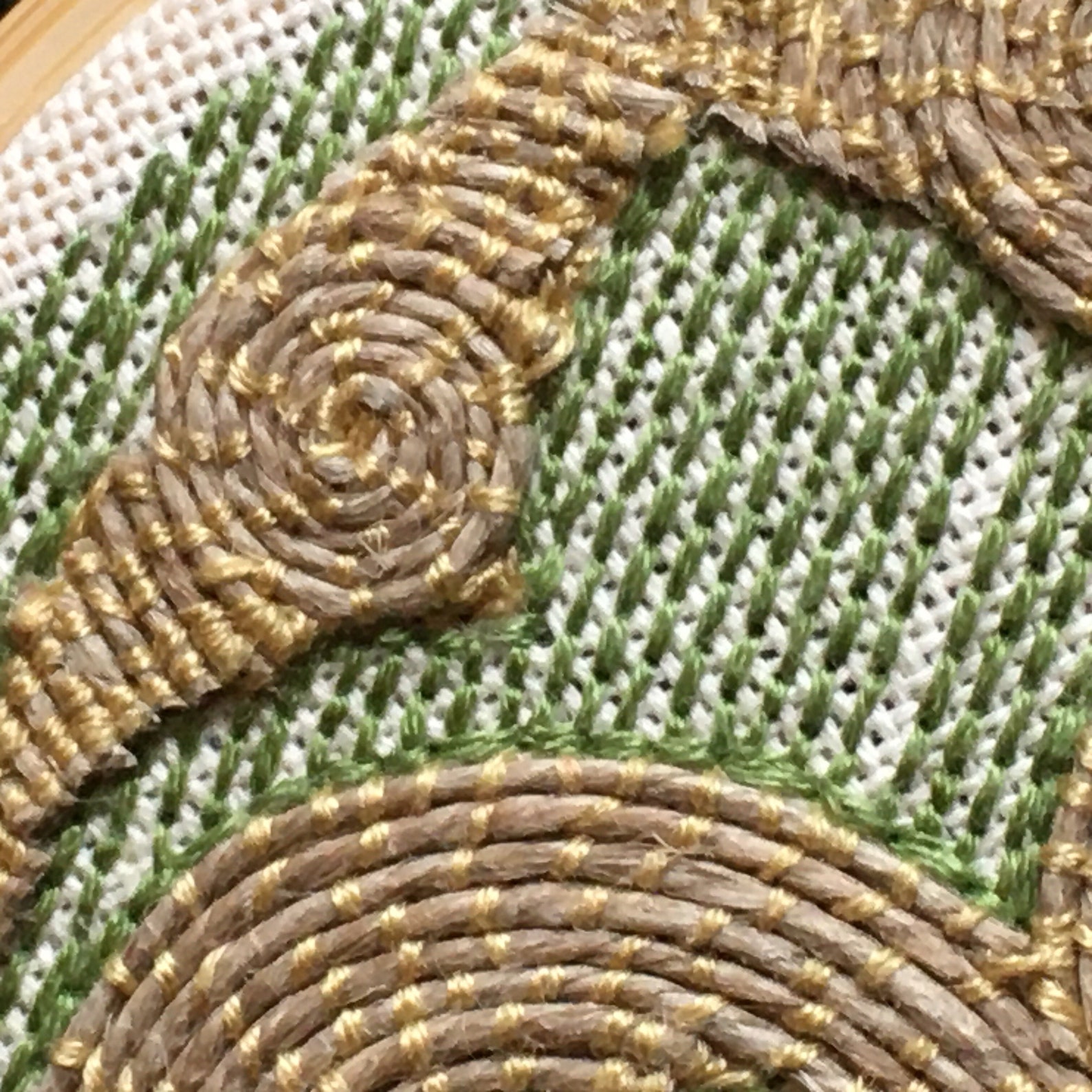 Crop Circle Embroidery/mixed Media 4 Diameter One of a Kind Etsy