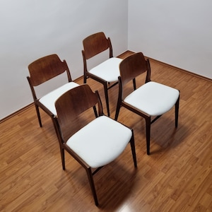 Set di 4 sedie da pranzo in teak di Hartmut Lohmeyer per Wilkhan, Germania