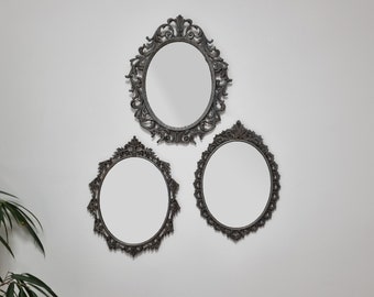 Set Of Brass Wall Mirrors, Italy 60s