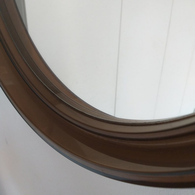 Vintage Plastic Wall Mirror Midcentury Round Mirror French Etsy