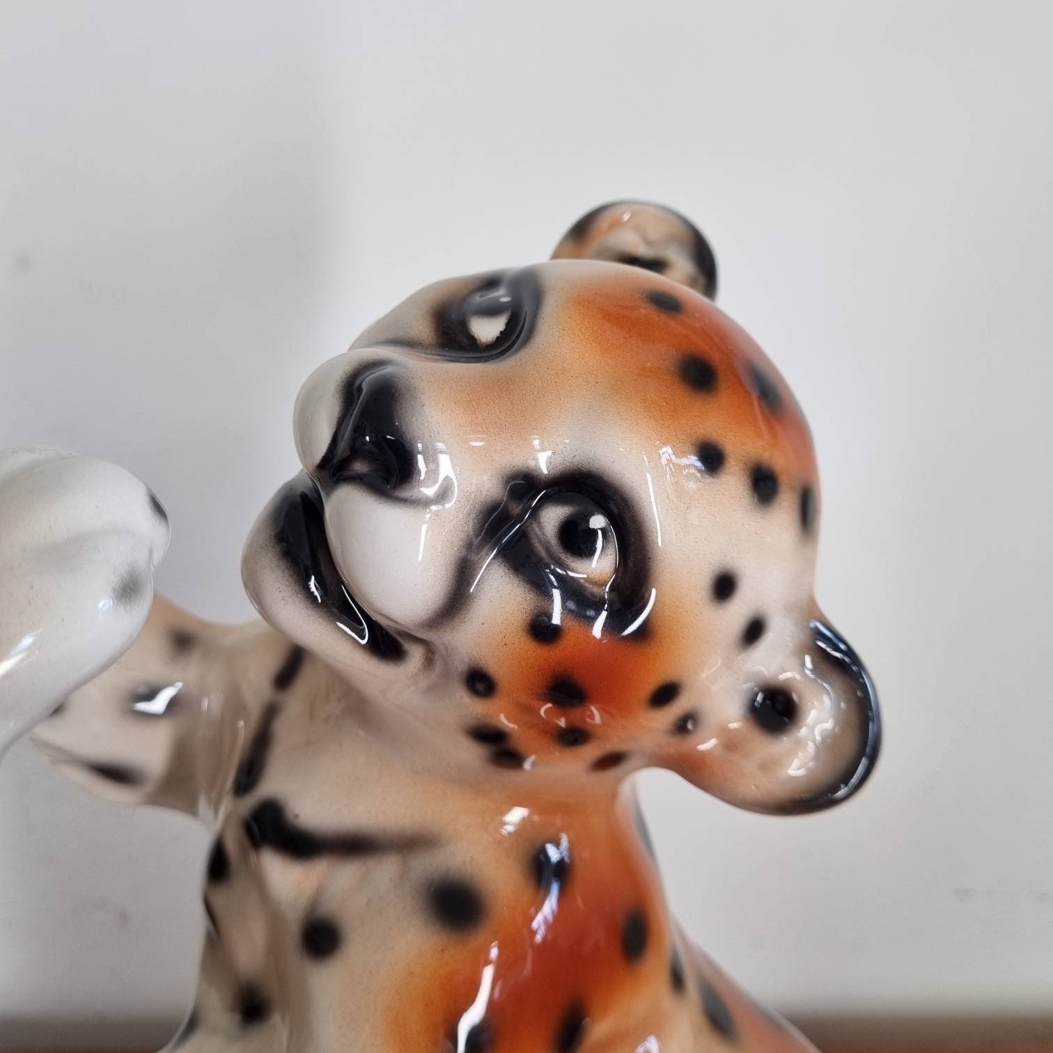 ヴィンテージ 陶器製チーターの子のペア、イタリア 80 年代 - Etsy 日本