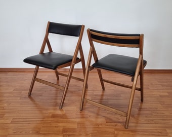 Pair Of Mid-Century Folding Chairs EDEN By Gio Ponti, Italy, 70s