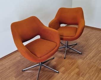 Chaises oeuf pivotantes du milieu du siècle, chaises de bureau vintage, Stol Kamnik, Yougoslavie, années 60