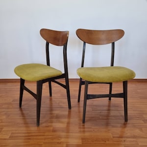 Pair Of Danish Design Dining Chairs, Italy 60s
