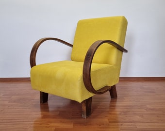 Art Deco Armchair, Vintage Lounge Chair, Italy 50s