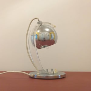 Guzzini Lamp, Vintage Desk Lamp, Table Lamp, Bedside Lamp Pair, Guzzini Pair, 70s, Space Age, Chrome Lamp, Atomic,Meblo - Guzzini