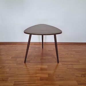 Vintage Triangular Coffee Table, Tripod Side Table, Germany, 60s