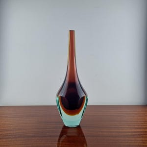 Murano Sommerso Glass Vase By Flavio Poli, Italy 70s