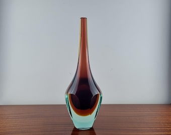Murano Sommerso Glass Vase By Flavio Poli, Italy 70s