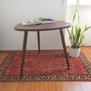 Vintage Triangilar Coffee Table, Tripod Side Table, Germany, 60s