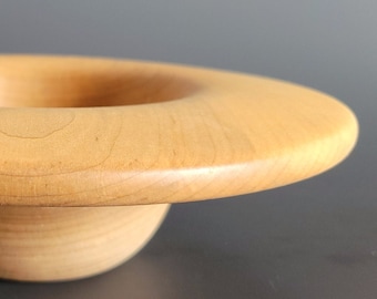 Maple Bowl, Unique Gift, Rimmed Bowl, Curly Maple Wood, Wood Bowls, Hand Turned, Funky, Quirky, Cool, Different, Nut Bowl, Housewarming gift