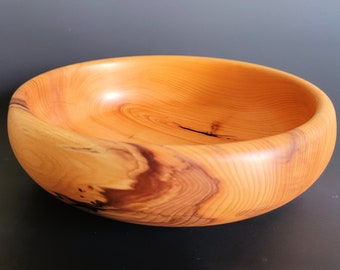 Yew Bowl, Wood Bowl, Unique Bowls, Handmade, Lathe Turned, Wooden Bowl, Yew Wood Bowl