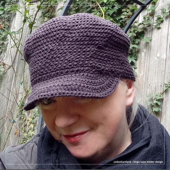 Crochet Peaked Cap Pattern: Lieselle Anders French Casquette (Instant Download PDF)