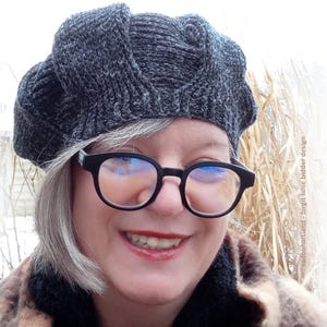 Crochet Beret Basque "Ma Linna", Sizes M-L,  (PDF Pattern)
