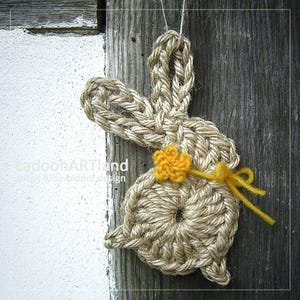 Twine Bunny - Easter Ornament - Crochet Pattern - Instant Download PDF