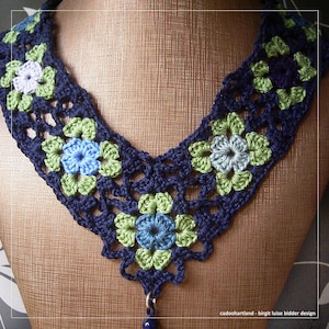 Happy Granny Jewelry Kit - Necklace & Bracelet - CROCHET PATTERN - Instant Download PDF