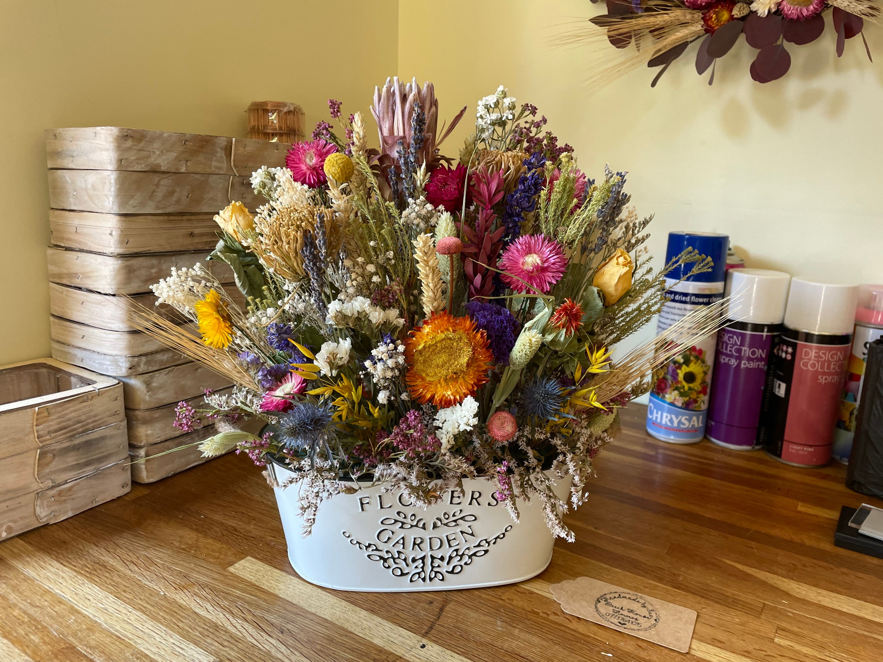 Handmade Dried Flower arrangement Etsy