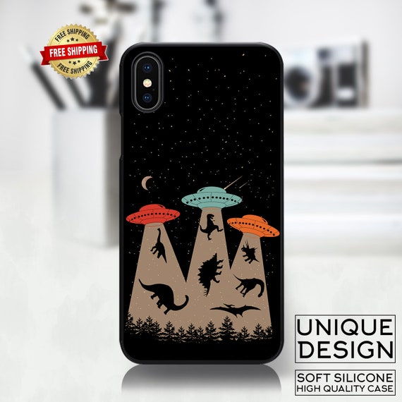 Fun Dinosaur Pattern (Black Background) Samsung S10 Case