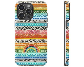 Rainbow Stripes Summer Phone Case, Aesthetic Phone Case, Cute Phone Case, Colorful Phone Case, iphone 11 12 13 14 15 pro case, samsung
