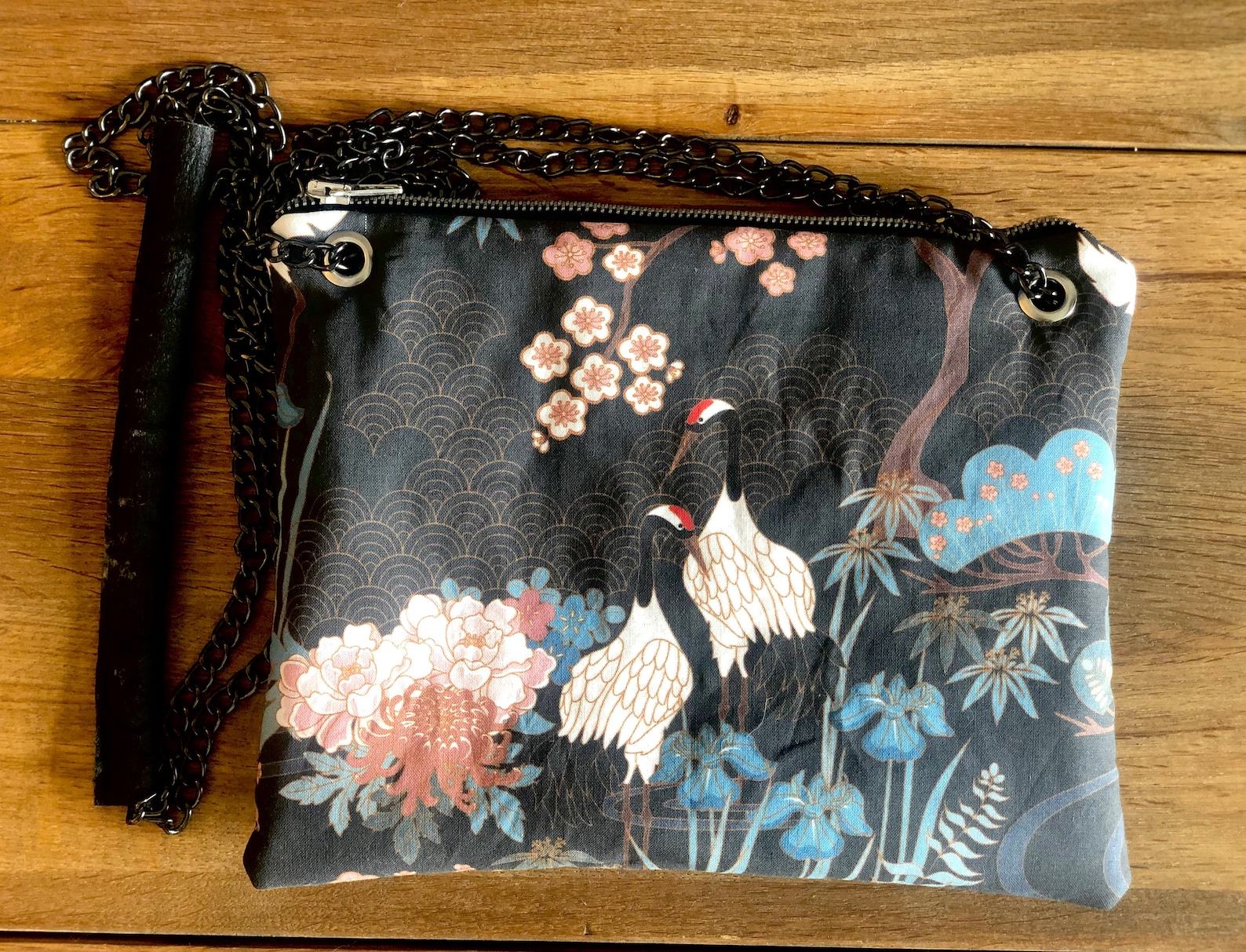 Cranes Pinatex™ Chain Bag Recycled Pinatex Chain Bag Vegan Etsy