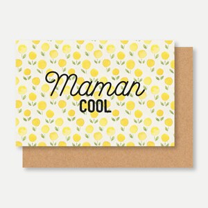 Carte fête des mères MAMAN COOL . carte maman . bonne fête maman . carte je t'aime maman . carte amour maman . mummy