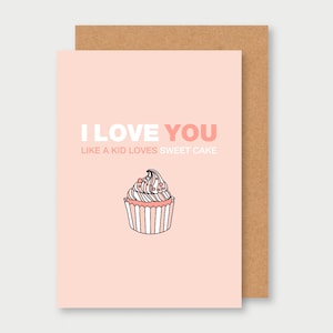 carte cupcake I LOVE YOU, carte déclaration d'amour, lovers card, cupcake lovers, cupcake Addict