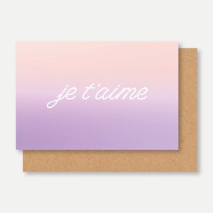 I LOVE card I LOVE you, Valentine's day card, valentines card, French lover card