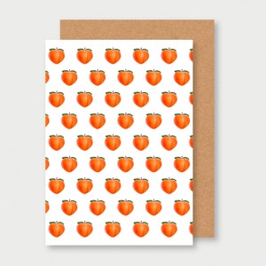carte emoji PÊCHE, carte échange sexto, send nudes, humour sexy, sex friend, carte healthy, peachy, girls, hot girl