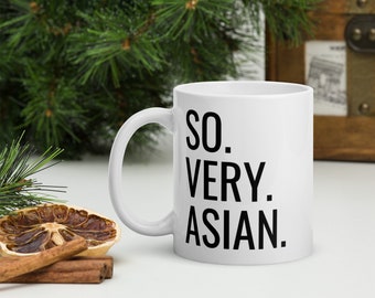 So Very Asian White glossy mug, Present, Gift