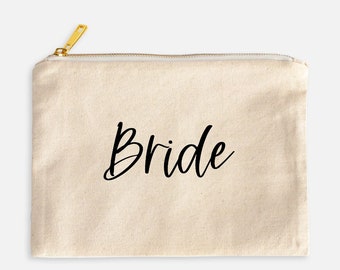 Bride Cosmetic Bag, Wedding Gift, Bridal Party Present, Bachelorette