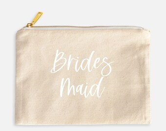 Bridesmaid Cosmetic Bag, Bridal Party Gift